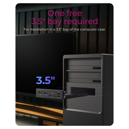 ICY BOX 3,5" Front panel mit USB Hub und Kartenlesern