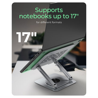 BOX Höhenverstellbarer und rotierender Notebookhalter für Notebooks bis 17