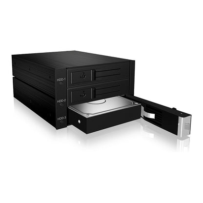 ICY BOX Backplane, 3x SATA 3,5" HDD für 2x 5,25" Schacht, Hot Swap, trägerlos