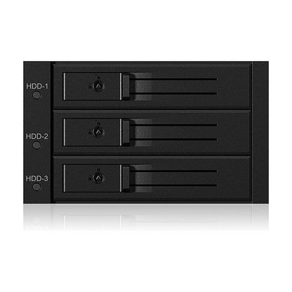 ICY BOX Backplane, 3x SATA 3,5" HDD für 2x 5,25" Schacht, Hot Swap, trägerlos