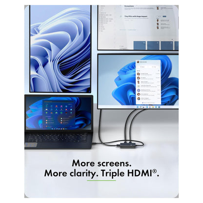 ICY BOX Adapter USB Type-C® auf 3x HDMI® 4K@60 Hz, MST