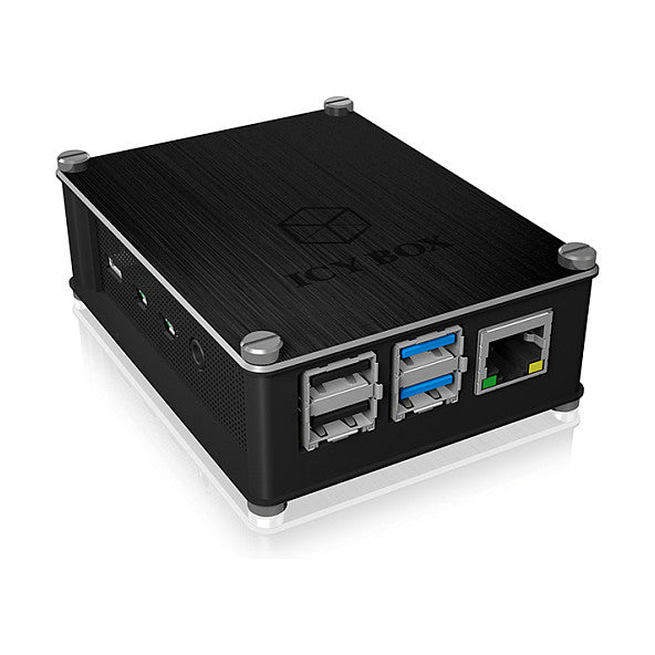 ICY BOX Gehäuse für Raspberry Pi® 4, Aluminium Cover und Seitengitter