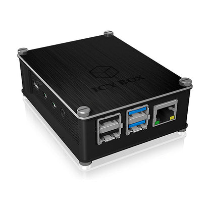 ICY BOX Gehäuse für Raspberry Pi® 4, Aluminium Cover und Seitengitter
