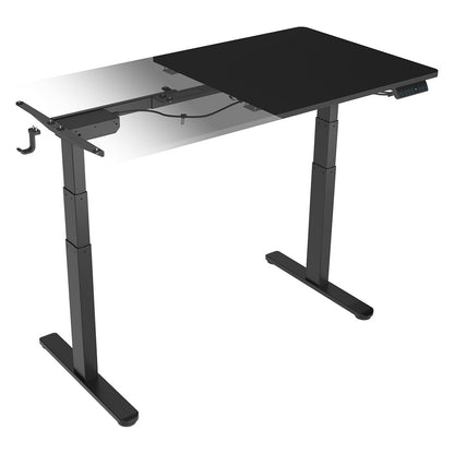 BOX Elektrisch höhenverstellbarer Tisch inklusive geteilter Tischplatte 140x70 cm