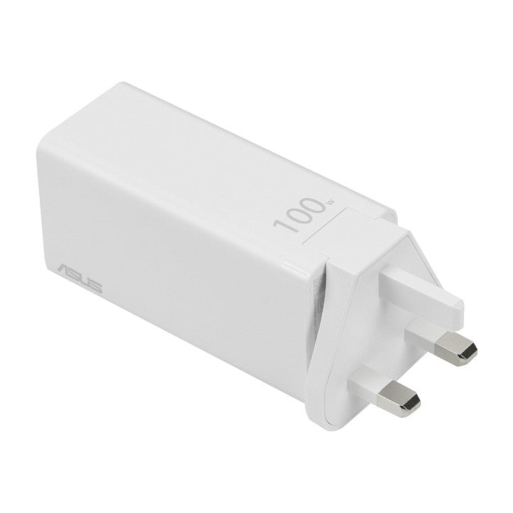 N Asus Multiport-Ladegert AC100-02, EU + UK (wei, 100 Watt, 2x USB-C + USB-A)