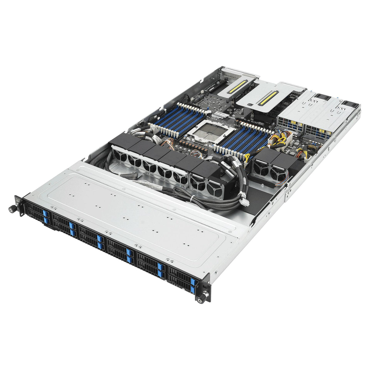 Barebone Server Asus Rack Server RS501A-E12-RS12U/1G/1.6kW/12NVMe/OCP/GPU 1U Singlel Sockel SP5 90SF03Y1-M000D0