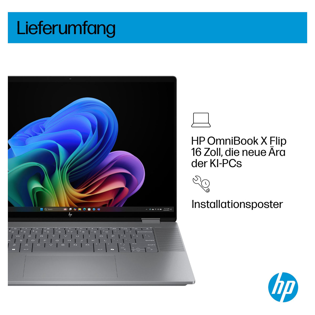 HP OmniBook X Flip 16-ar0154ng RYZ AI 5 340/16GB/512SSD/W11 Home