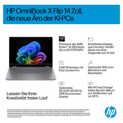 HP OmniBook X Flip 14-fk0154ng RYZ AI 5 340/16GB/512SSD/W11 Home Touch