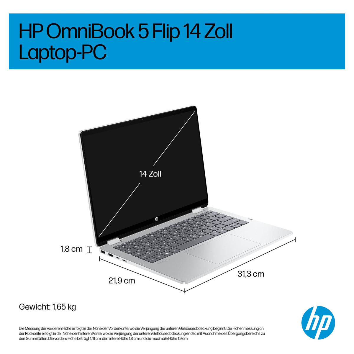 HP OmniBook 5 Flip 14-fp0132ng Core3 100U/8GB/512SSD/W11 Home
