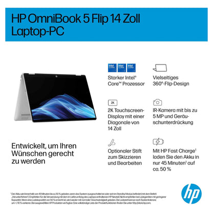 HP OmniBook 5 Flip 14-fp0132ng Core3 100U/8GB/512SSD/W11 Home