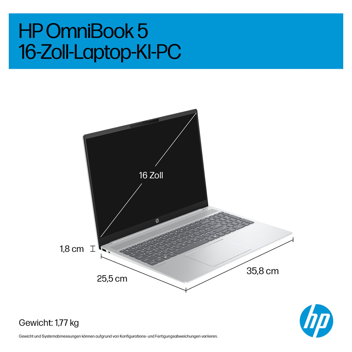 HP OmniBook 5 16-af1155ng CU5 225U/16GB/512SSD/W11 Home