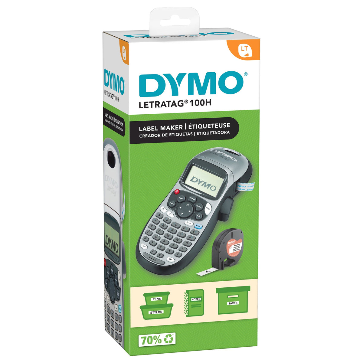DYMO LetraTag LT-100H Beschriftungsgerät - Silber Edition inkl. Batterien