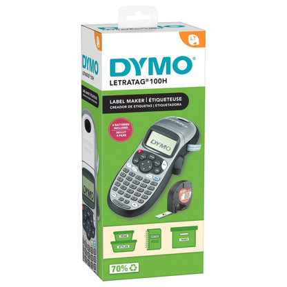 DYMO LetraTag LT-100H Beschriftungsgerät - Silber Edition inkl. Batterien