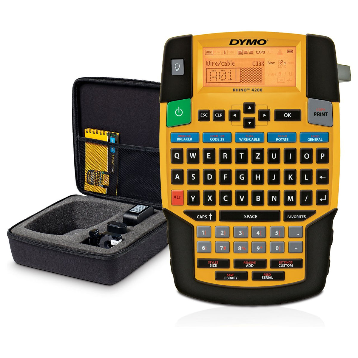 DYMO Rhino 4200 - Industrielles Beschriftungsgerät, QWERTZ-Tastatur, im KofferSet