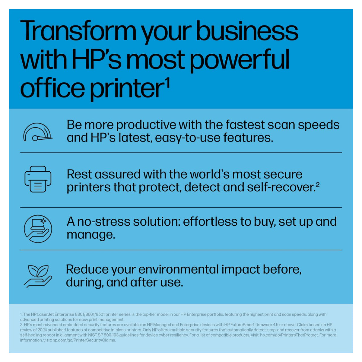 HP Color LaserJet Enterprise Flow MFP 8801z+ 60ppm