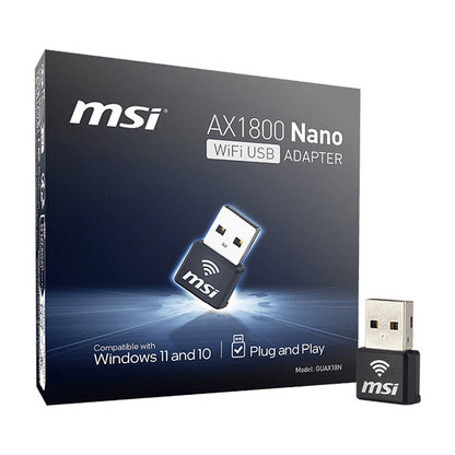 MSI AX1800 Nano WiFi USB Adapter GUAX18N
