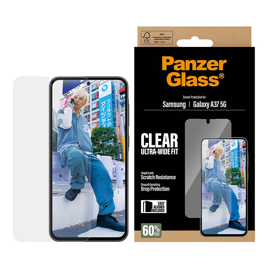 PanzerGlass Displayschutz Samsung Galaxy A37 | Ultra-Wide Fit m. EasyAligner
