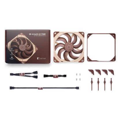 140mm Noctua NF-A14x25 G2 PWM (braun/beige, PWM-Anschluss, 140 mm)