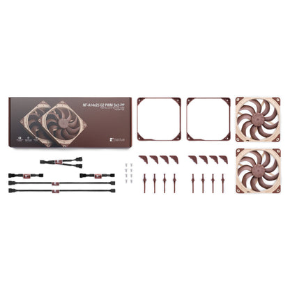 140mm Noctua NF-A14x25 G2 PWM Sx2-PP braun/beige