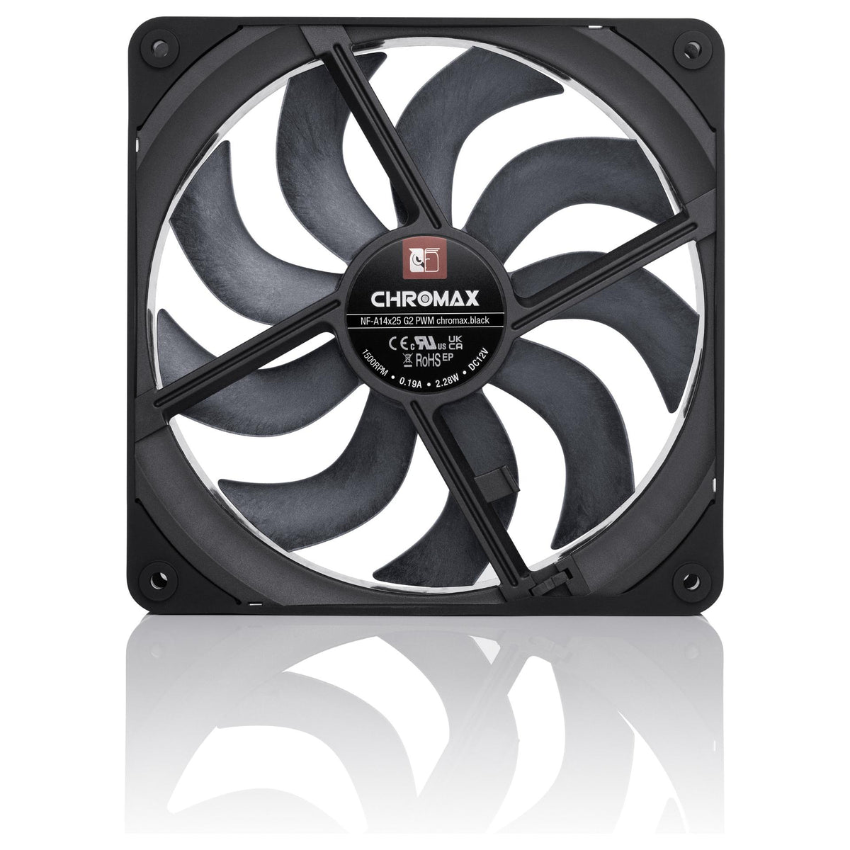 140mm Noctua NF-A14x25 G2PWM chromax.black