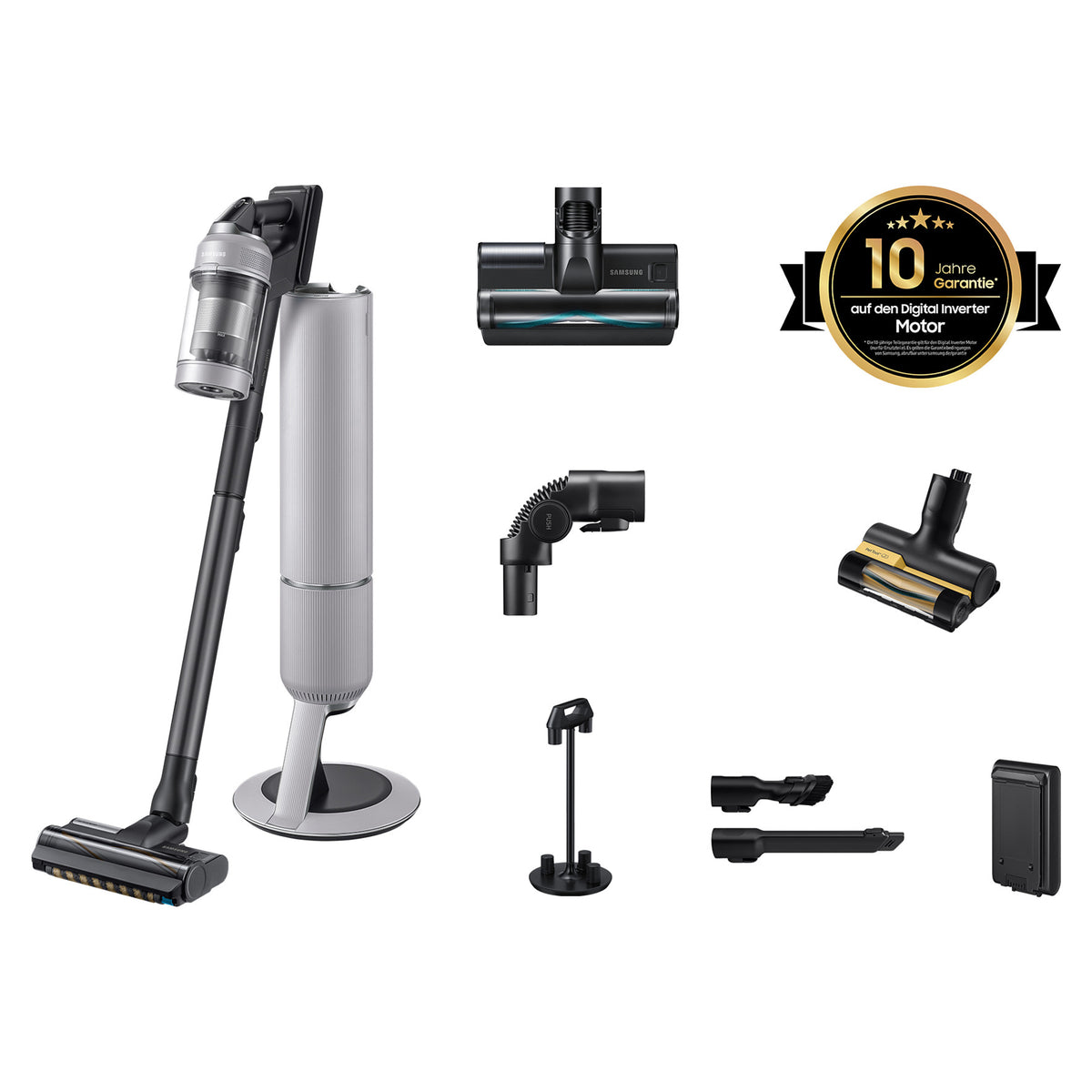 Samsung Staubsauger - Jet PetPRO mit All-in-One Clean Station *Pebble Gray*