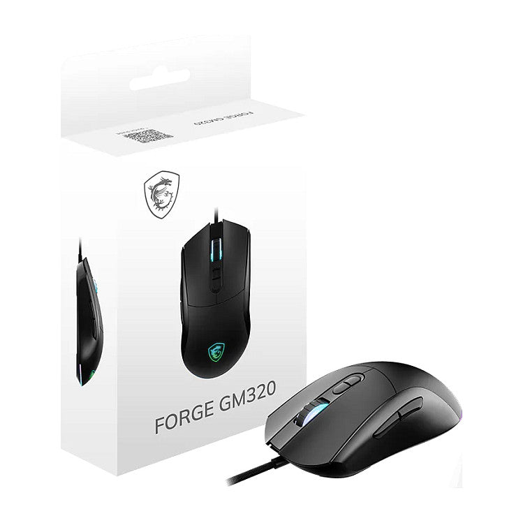 MSI Forge GM320 Gaming Maus, Black, USB
