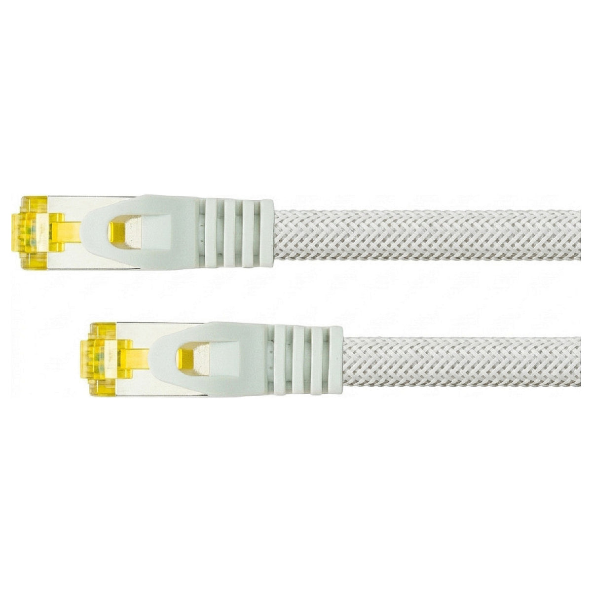 Python Patchkabel m. Cat.7 Rohkabel Nylongefl. weiß 1,5m