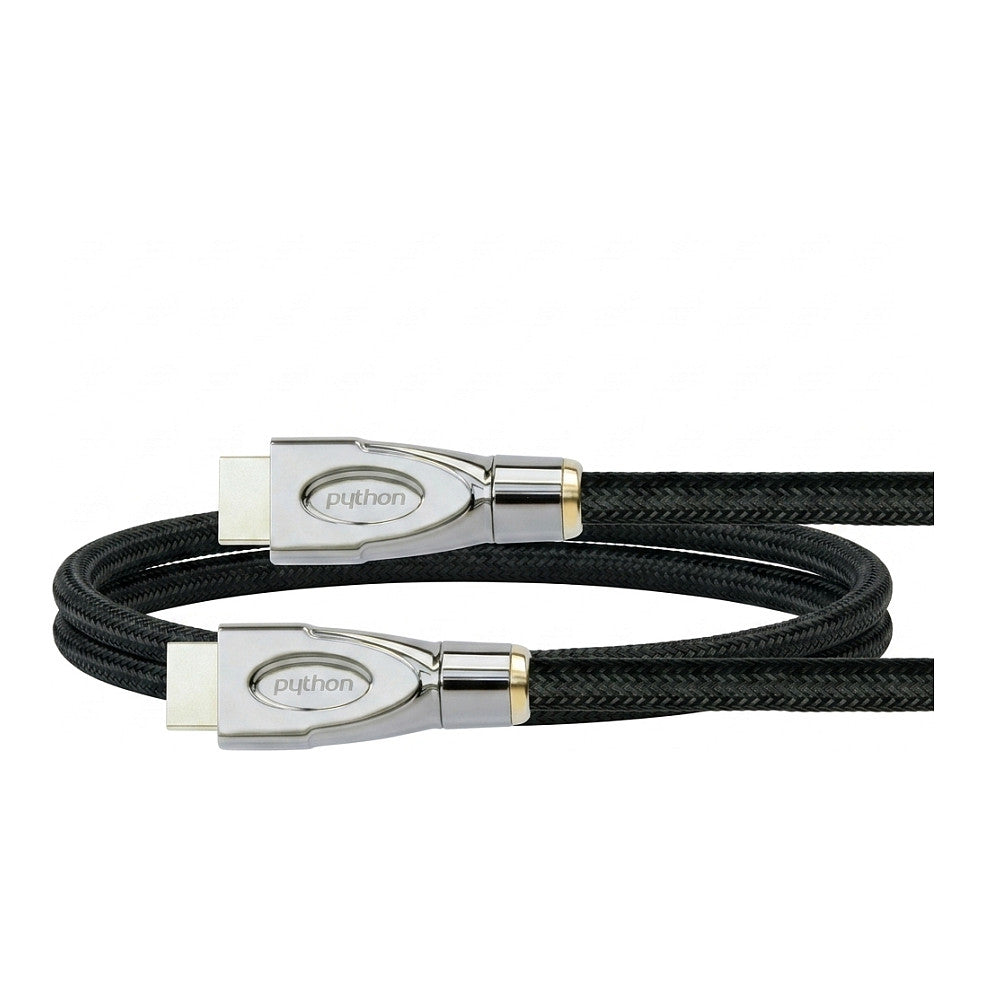 Python HDMI® 2.1 Kabel 8K UHD-2 Nylongeflecht schwarz 1m