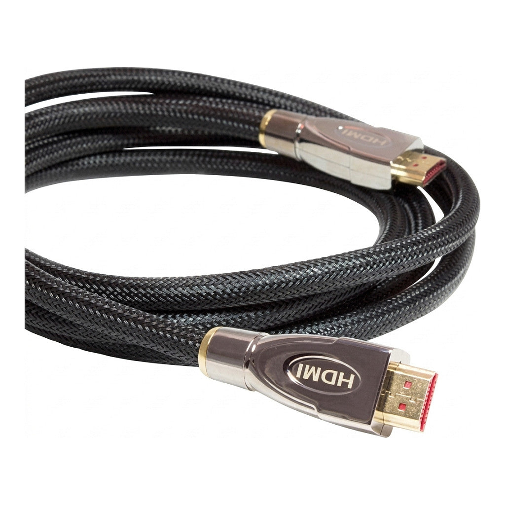 Python HDMI® 2.1 Kabel 8K UHD-2 Nylongeflecht schwarz 1,5m