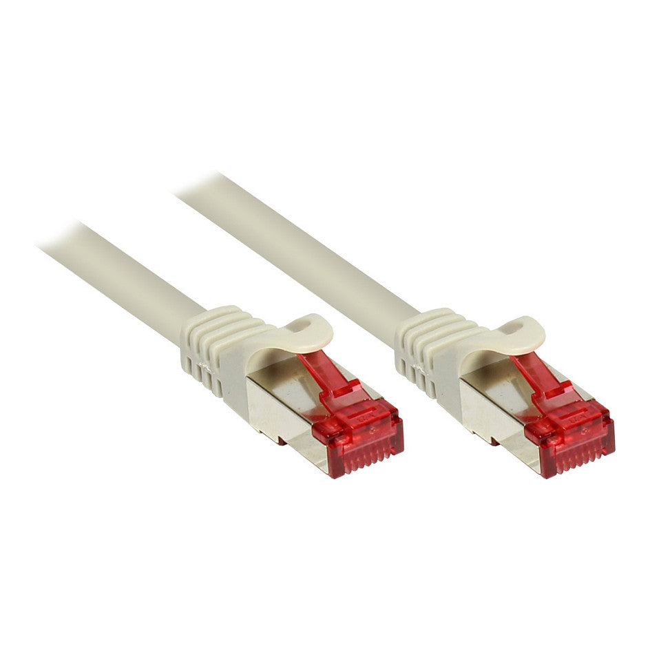 RNS® Patchkabel mit Rastnasenschutz, Cat. 6, S/FTP, PiMF, PVC, 250MHz, CU, grau, 3m, Good Connections®