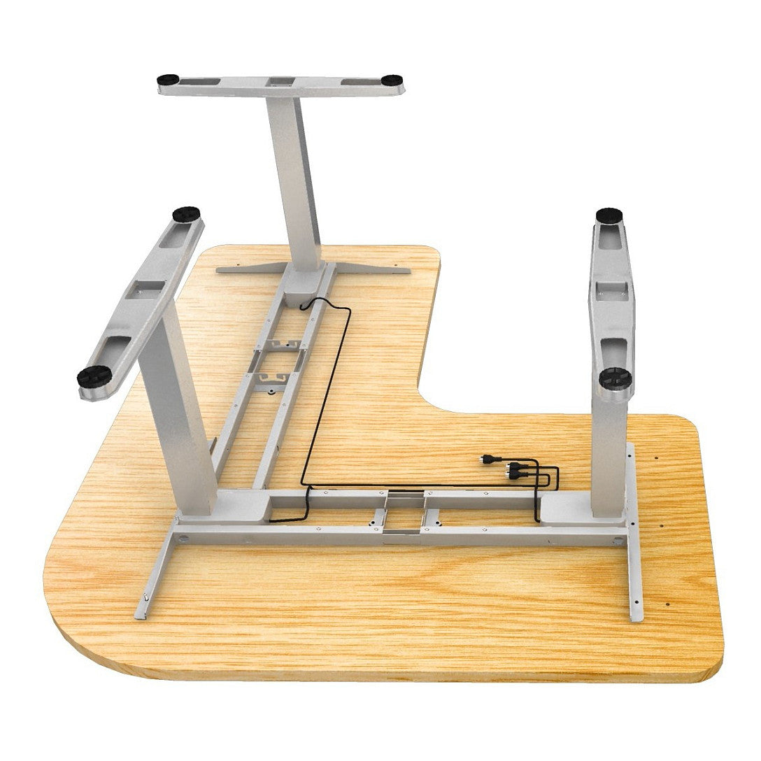 Equip Schreibtischgestell Triple Motor elek. 150Kg L-Form ws lite Retail