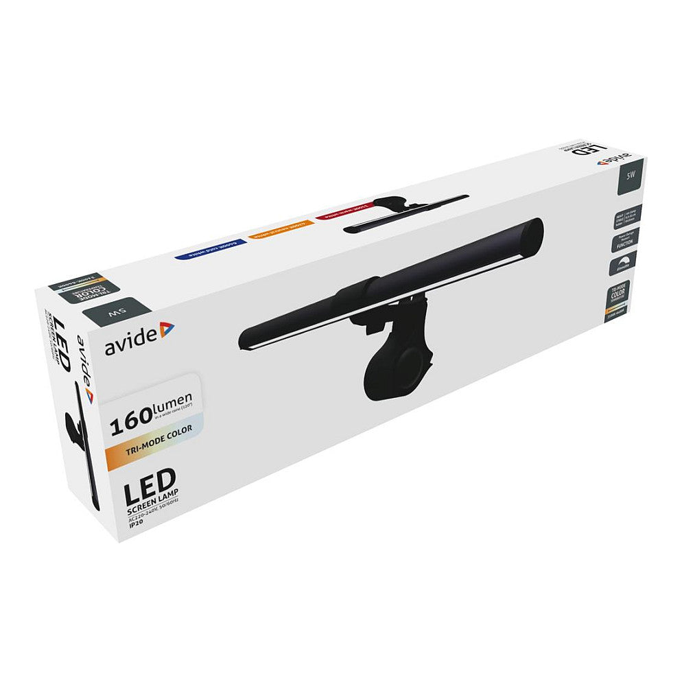 Avide LED Monitor Leuchte mit Klemmbefestigung 160lm USB 5W