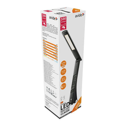 Avide LED Tischleuchte Business Claude Kalender Schwarz 5W
