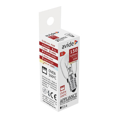 Avide Ofenlampe 300°C Leuchte 150lm 25W E14 WW 3000K