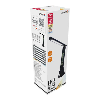 Avide LED Tischleuchte Hugo Schwarz 6W Kalendar