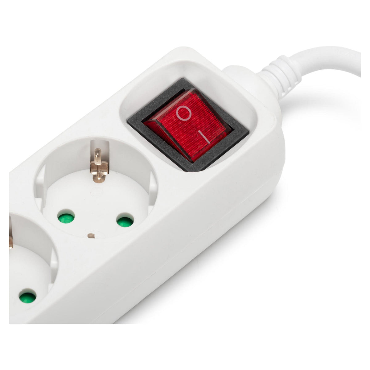 Entac Steckdosenleiste 3fach mit USB 1,5m Schalter weiß