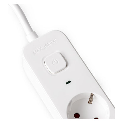 Entac Steckdosenleiste 4fach 1x USB-A & 1 USB-C, 1,5m weiß