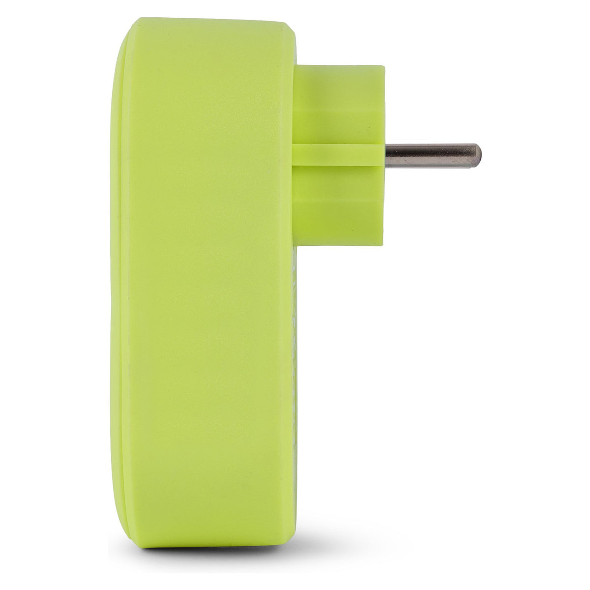 Entac Steckdosenadapter + 2x USB-A lime