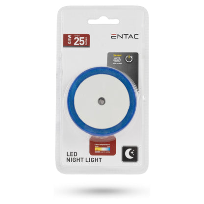Entac Nachtlicht 0.5W Kreis CW Blue Dämmerungssensor