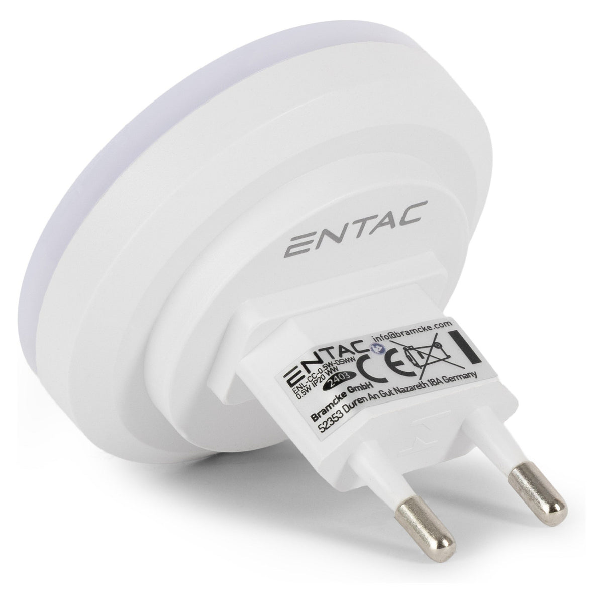 Entac Nachtlicht 0.5W Kreis WW White Dämmerungssensor