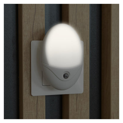 Entac Nachtlicht 0.5W Oval CW White Dämmerungssensor