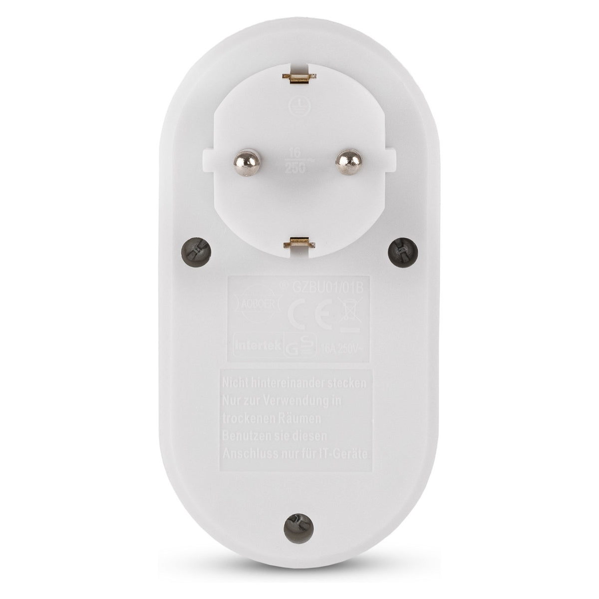 Entac Steckdosenadapter + 2x USB-A weiß