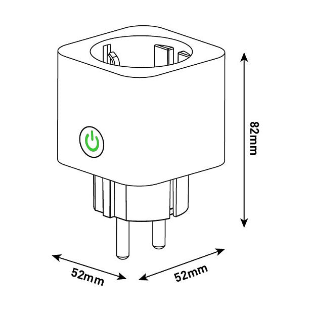 Entac WIFI Steckdosenadapter mit Leistungsmesser weiß