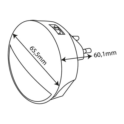 Entac Nachtlicht 0,8W CDS Dämmerungssensor(ohne PIR Sensor)