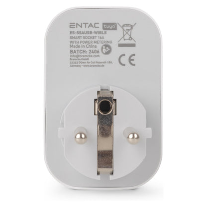 Entac WIFI Steckdosenadapter 1-fach mit 2x USB-A/1x USB-C