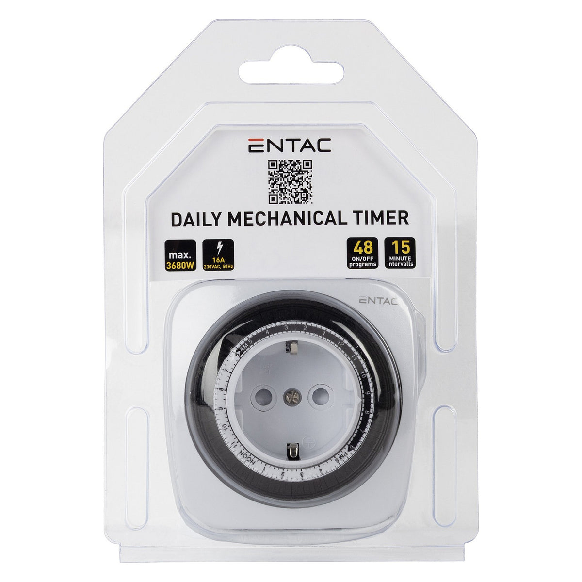 Entac Mechanischer Timer Mini 24 Stunden 48 Programme