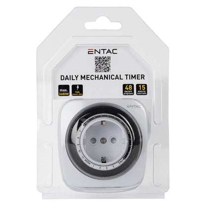Entac Mechanischer Timer Mini 24 Stunden 48 Programme