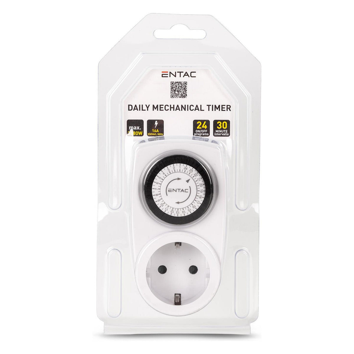 Entac Mechanischer Timer Mini 24 Stunden 24 Programme