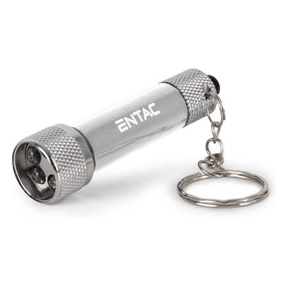 Entac Taschenlampe 5LED Schlüsselanhänger Silber