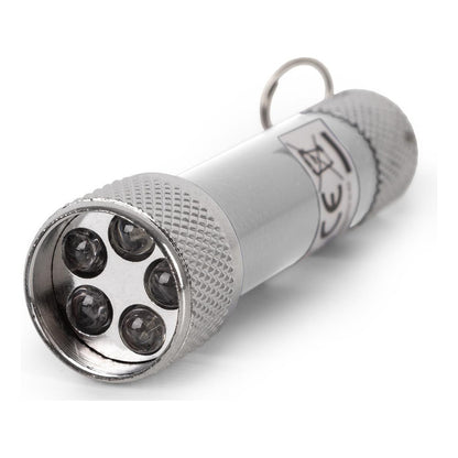 Entac Taschenlampe 5LED Schlüsselanhänger Silber